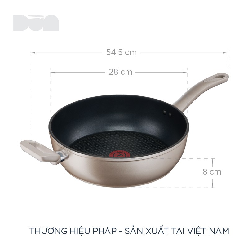 Chảo đáy từ lòng sâu chống dính cao cấp 28cm - Tefal Sensations - Thương hiệu Pháp