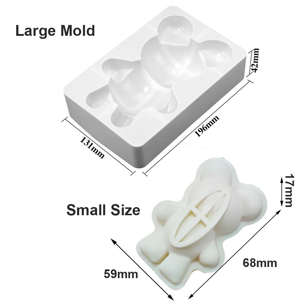 Khuôn silicone tạo hình làm bánh hình chú gấu 3D