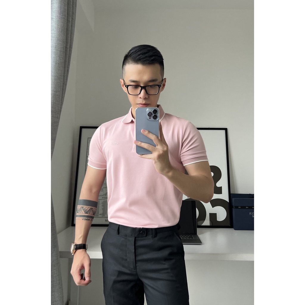 A/G Áo Polo Nam Cổ Bẻ Viền Màu Beige Phom Slimfit, Chất Liệu Cotton Thoáng Mát Không Nhăn Phong Cách Trẻ Trung Năng Động | BigBuy360 - bigbuy360.vn