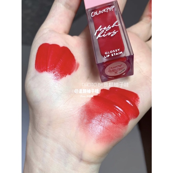 Son tint bóng Colourpop dòng Glossy Lip Stain - Double Cherry đỏ hồng