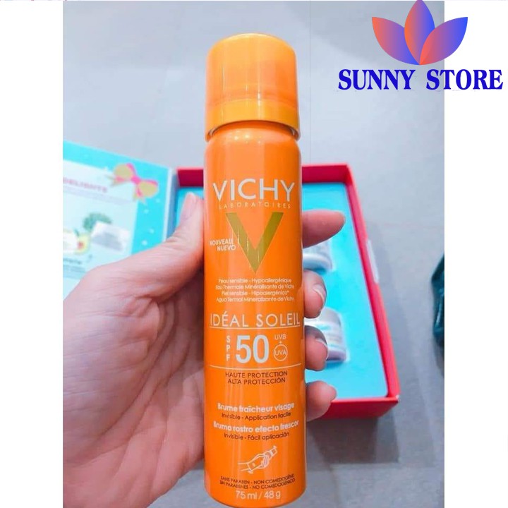 [HÀNG PHÁP]Xịt chống nắng Vichy SPF50 200ml, xịt chống nắng Pháp không trôi, chống nắng cực đỉnh-Sunny Store