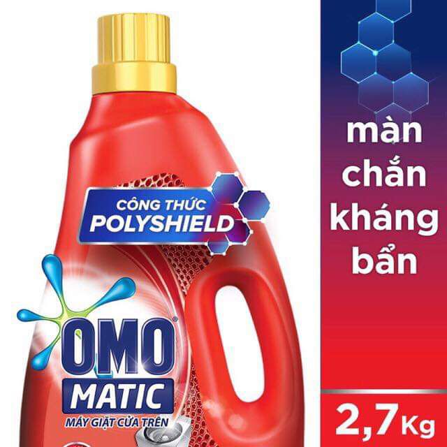 Can nước giặt Omo Matic cửa trên 2,7 kg