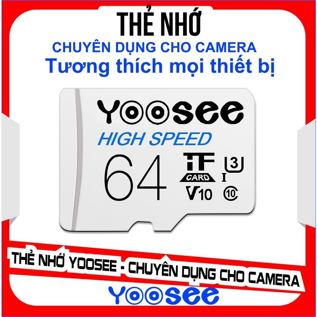 Thẻ nhớ microSDXC Yoosee 64GB tốc độ cao chuyên dụng cho camera, điện thoại - Hàng chính hãng | BigBuy360 - bigbuy360.vn