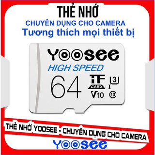 Thẻ nhớ microSDXC Yoosee 64GB tốc độ cao chuyên dụng cho camera, điện thoại - Hàng chính hãng