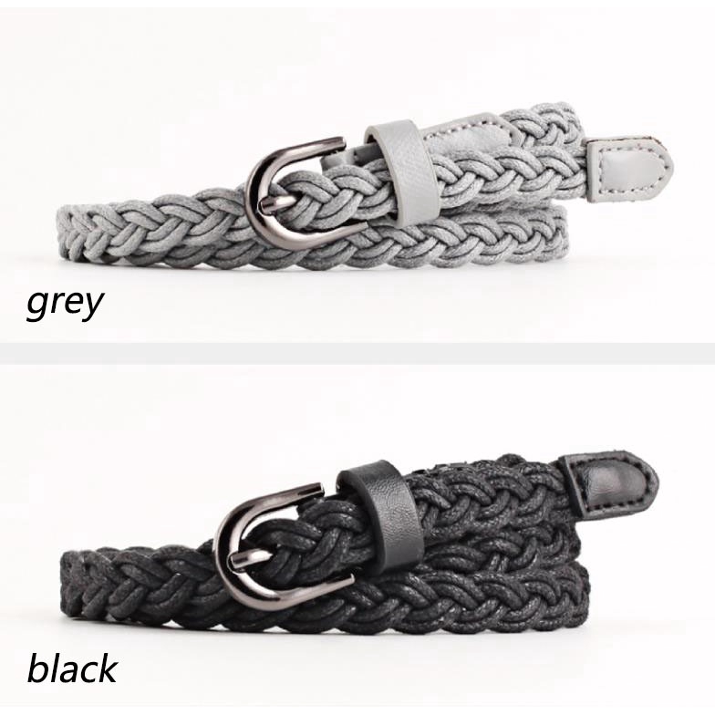 Thắt lưng da PU khóa kim loại chữ D hợp thời trang cho nữ