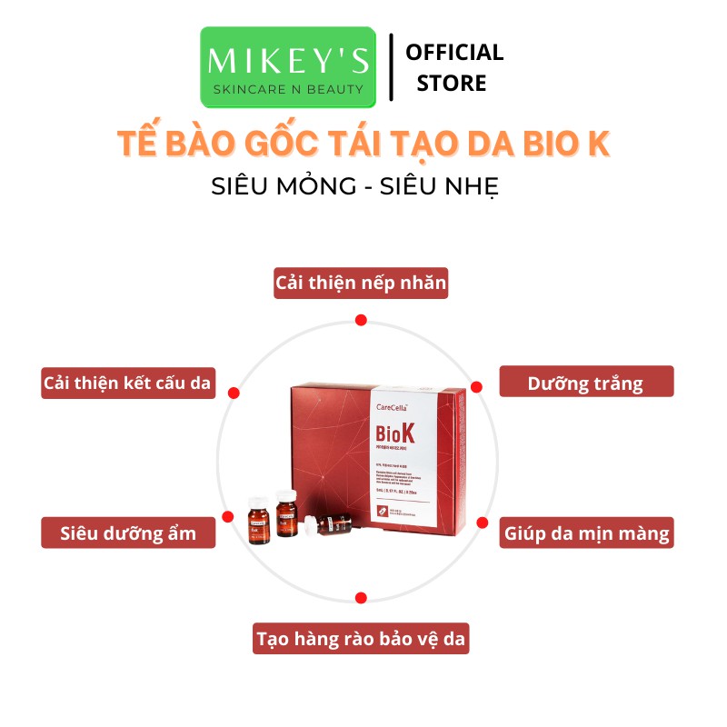 Tế bào gốc tái tạo da Carecella Bio K, trị mụn, thâm sẹo Hàn Quốc lọ 5 ml | BigBuy360 - bigbuy360.vn