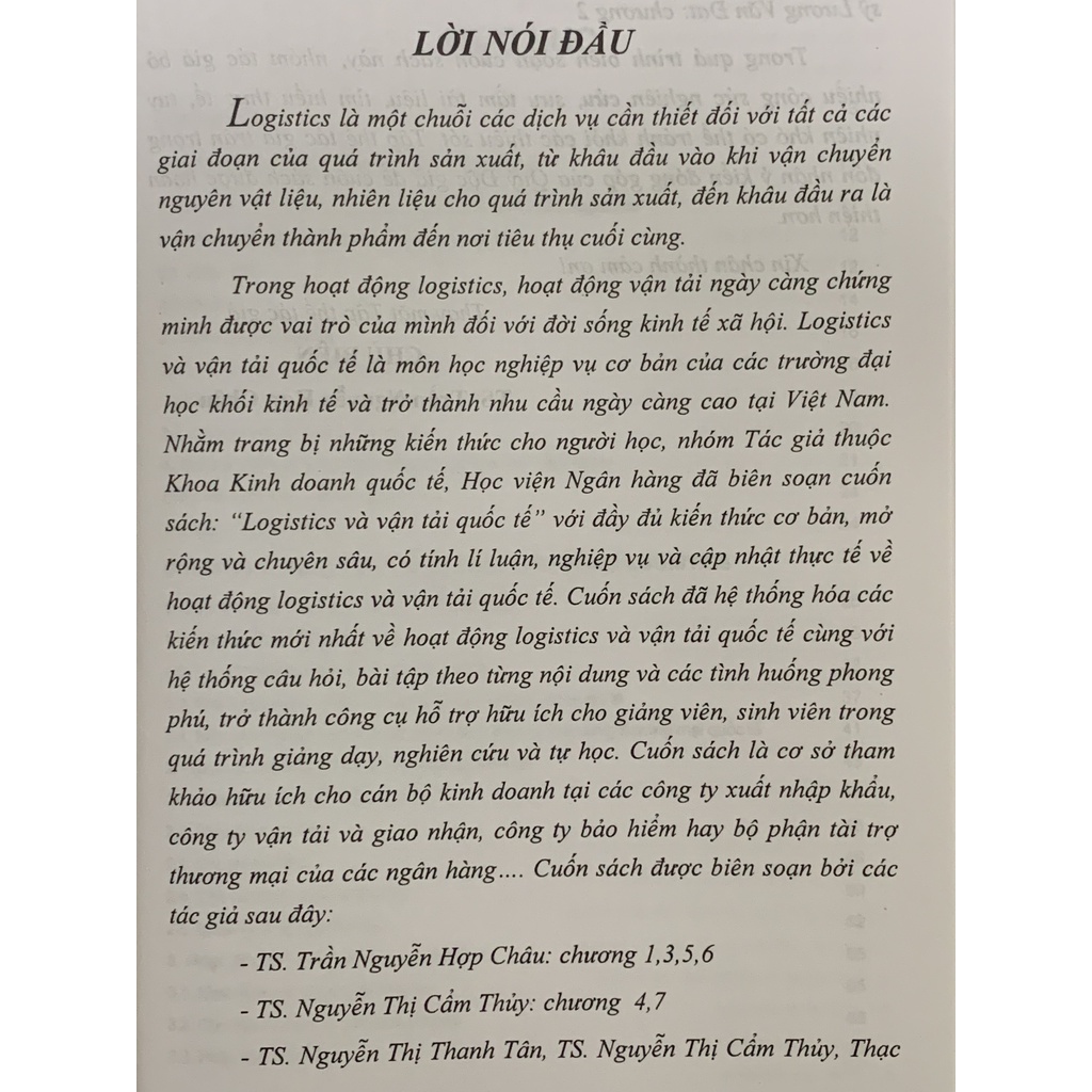 Sách - Logistics Và Vận Tải Quốc Tế ( Sách Tham Khảo ) - TS. Trần Nguyễn Hợp Châu | BigBuy360 - bigbuy360.vn