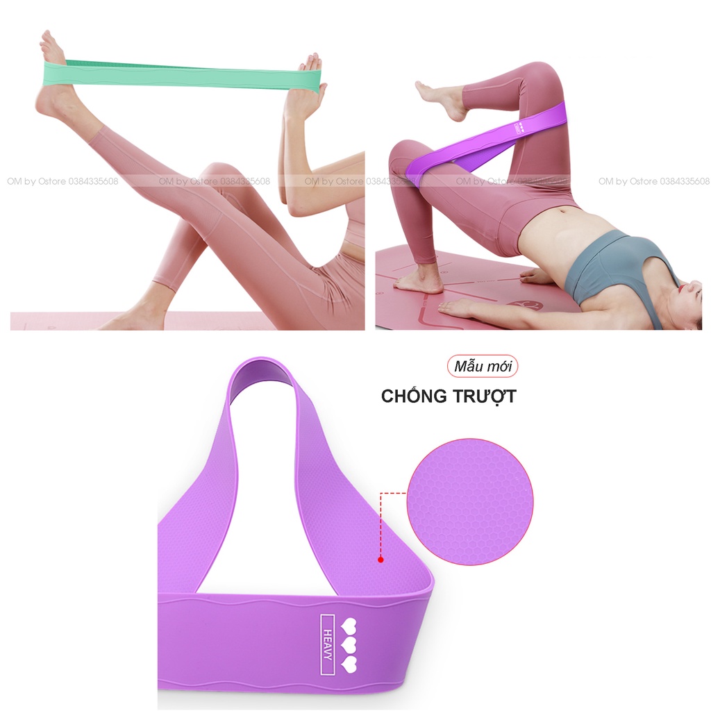 Dây kháng lực tập gym cao su, dây tập mông đùi, dây miniband