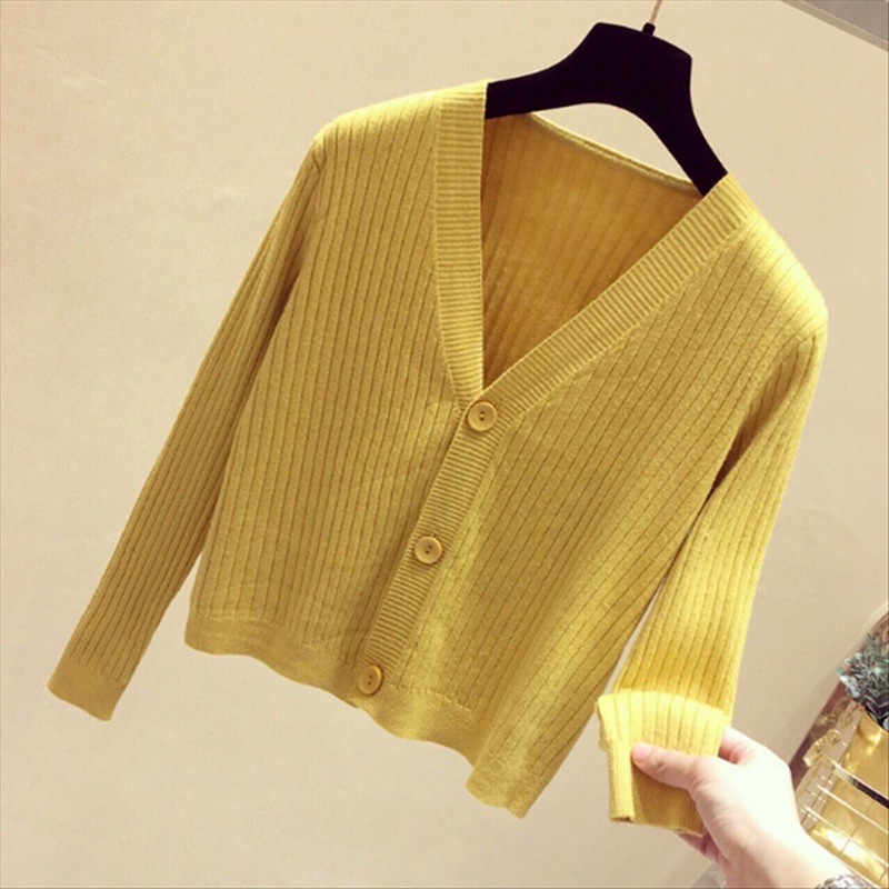 Áo khoác cadigan 3 khuy chất len mịn nhiều màu | BigBuy360 - bigbuy360.vn