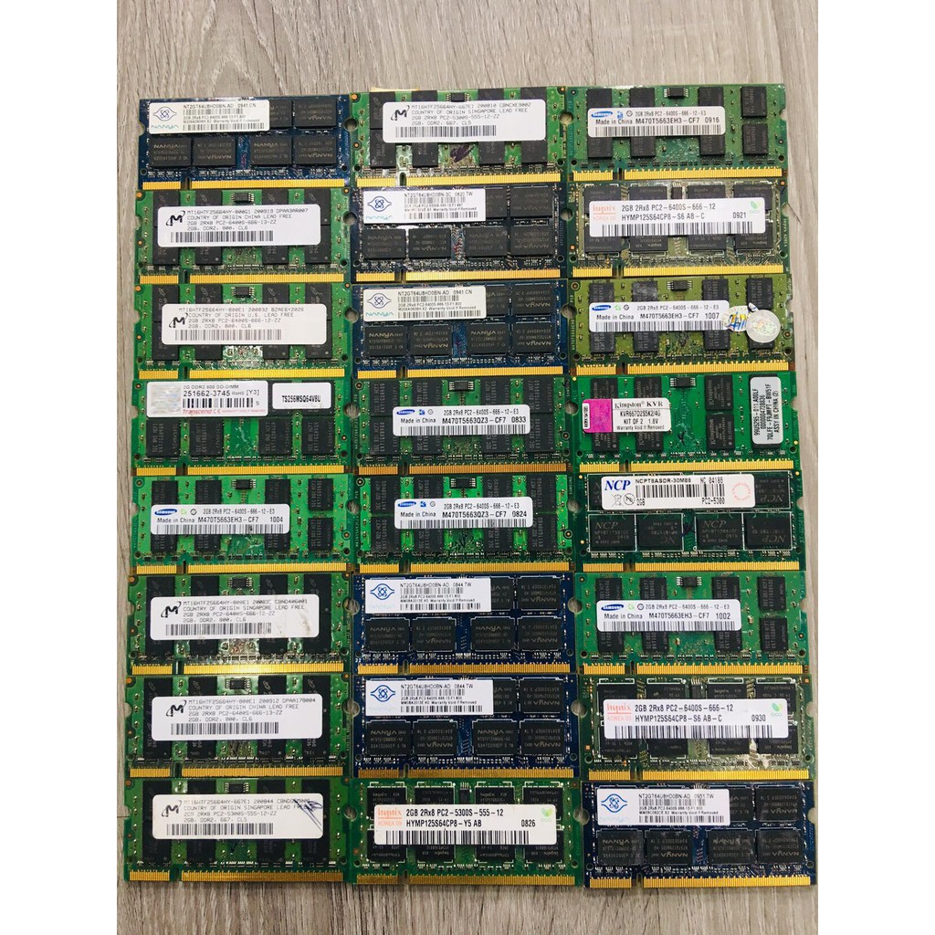 Ram Laptop ddr2 2gb bus 667 800 cũ