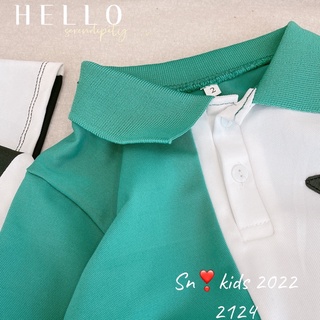 Bộ polo sọc chéo cho bé trai
