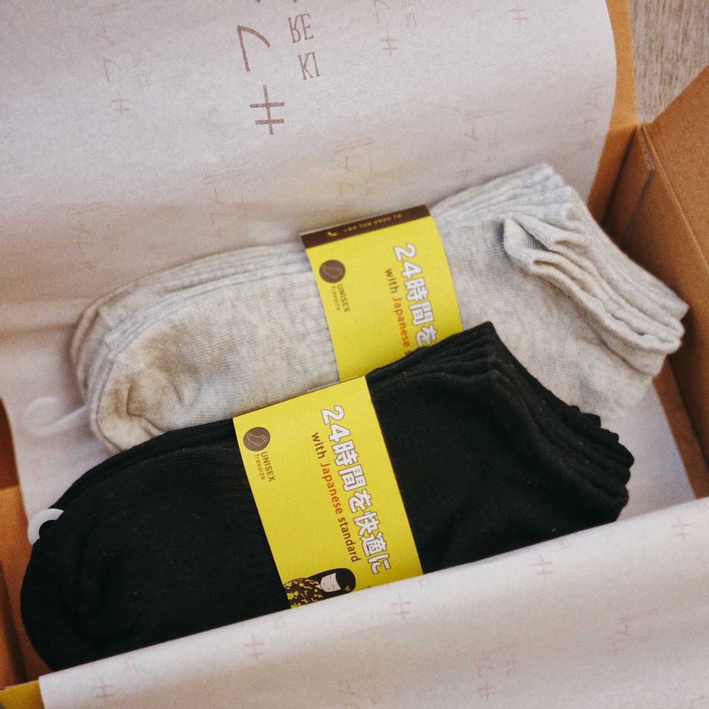 Set vớ Nhật - Kirei cotton unisex 5 đôi CN