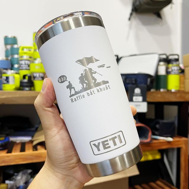 [Khắc tên,logo theo yêu cầu] Bình giữ nhiệt kiễu dáng YETI thể tích 590ml, giữ nóng lạnh đồng thời, không mùi, an toàn