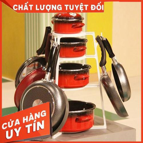 [XẢ KHO+FREE SHIP] Giá treo xoong, nồi, chảo 4 tầng tiện dụng