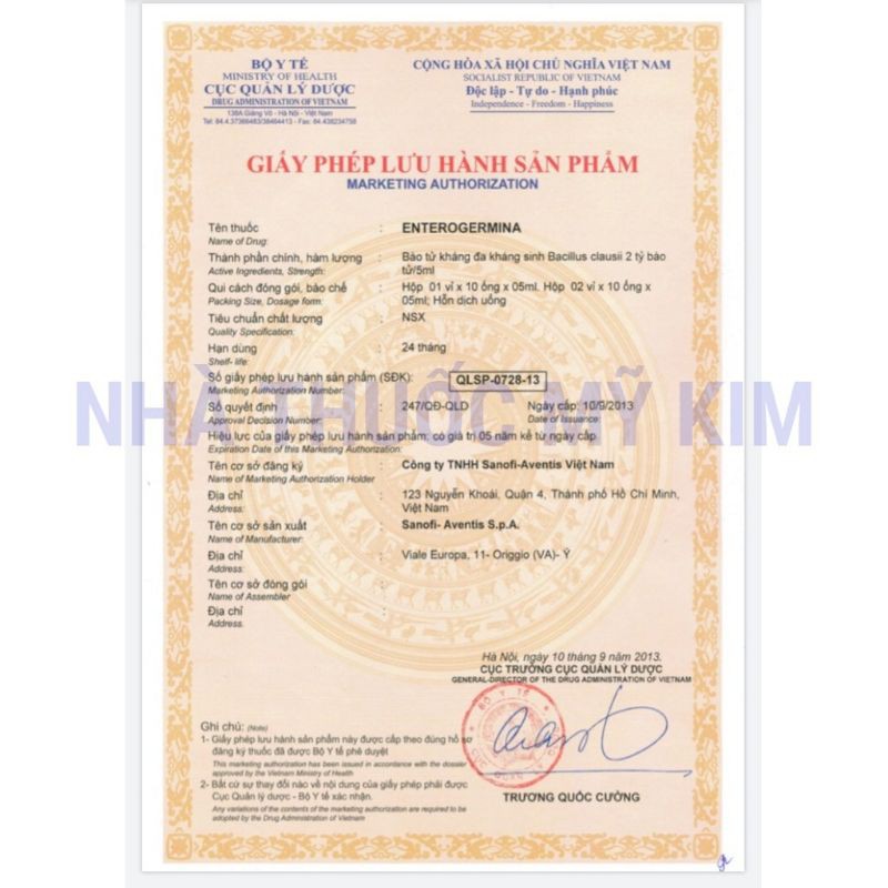 ENTEROGERMINA SANOFI (H/20o/5ml) | BigBuy360 - bigbuy360.vn