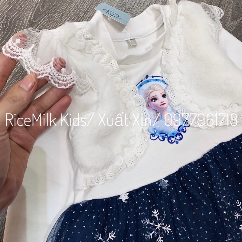 Váy đầm cho bé gái elsa frozen
