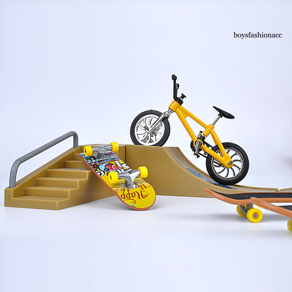 BF-JD Kids Mini Fingerboard Bicycle Scooter Skateboard Vitality Board Finger Toy Set