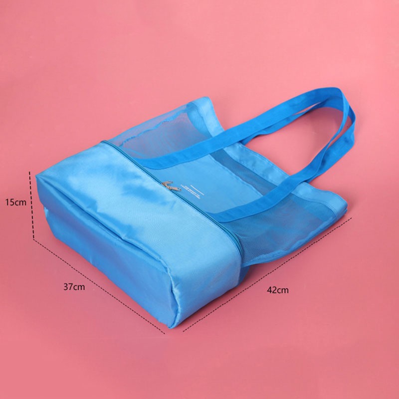 Túi Xách Lưới 2 Tầng Cách Nhiệt Đeo Vai Đựng Đồ Ăn Đi Du Lịch, Dã Ngoại, Đi Biển Đa Năng Tiện Lợi