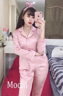 Bộ ngủ dài tay lụa