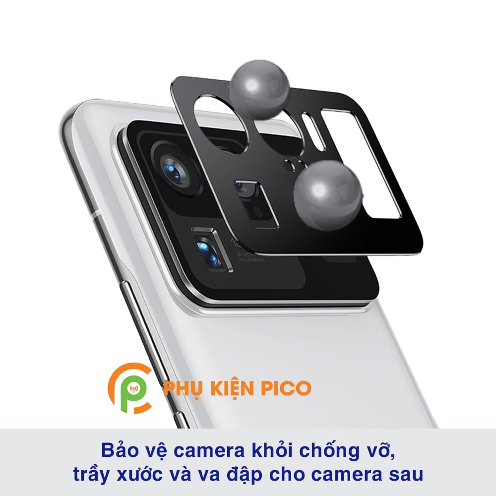 Dán camera Mi 11 Ultra khung kim loại bảo vệ an toàn camera sau - Ốp viền camera Xiaomi Mi 11 Ultra