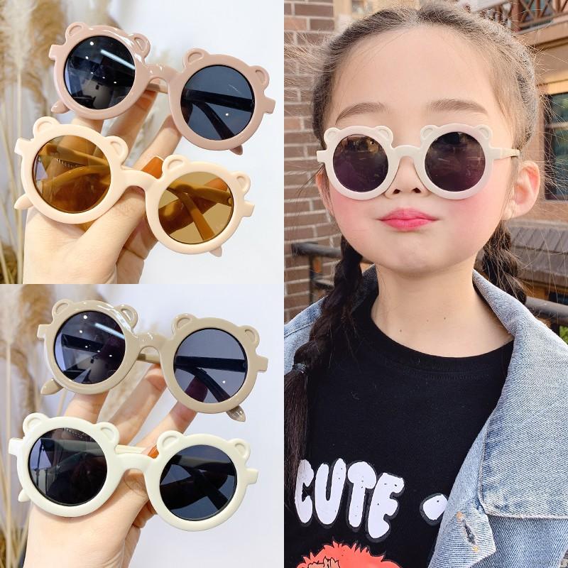 Kính Mát Gọng Tròn Hình Tai Gấu Cho Bé
