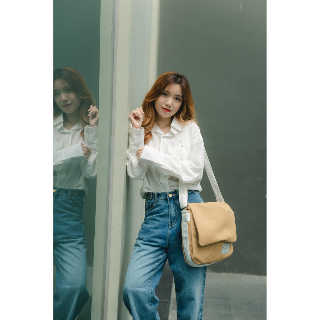 Túi đeo chéo Nam Nữ cặp mini xách thời trang tote canvas Local Brand Mi Midori