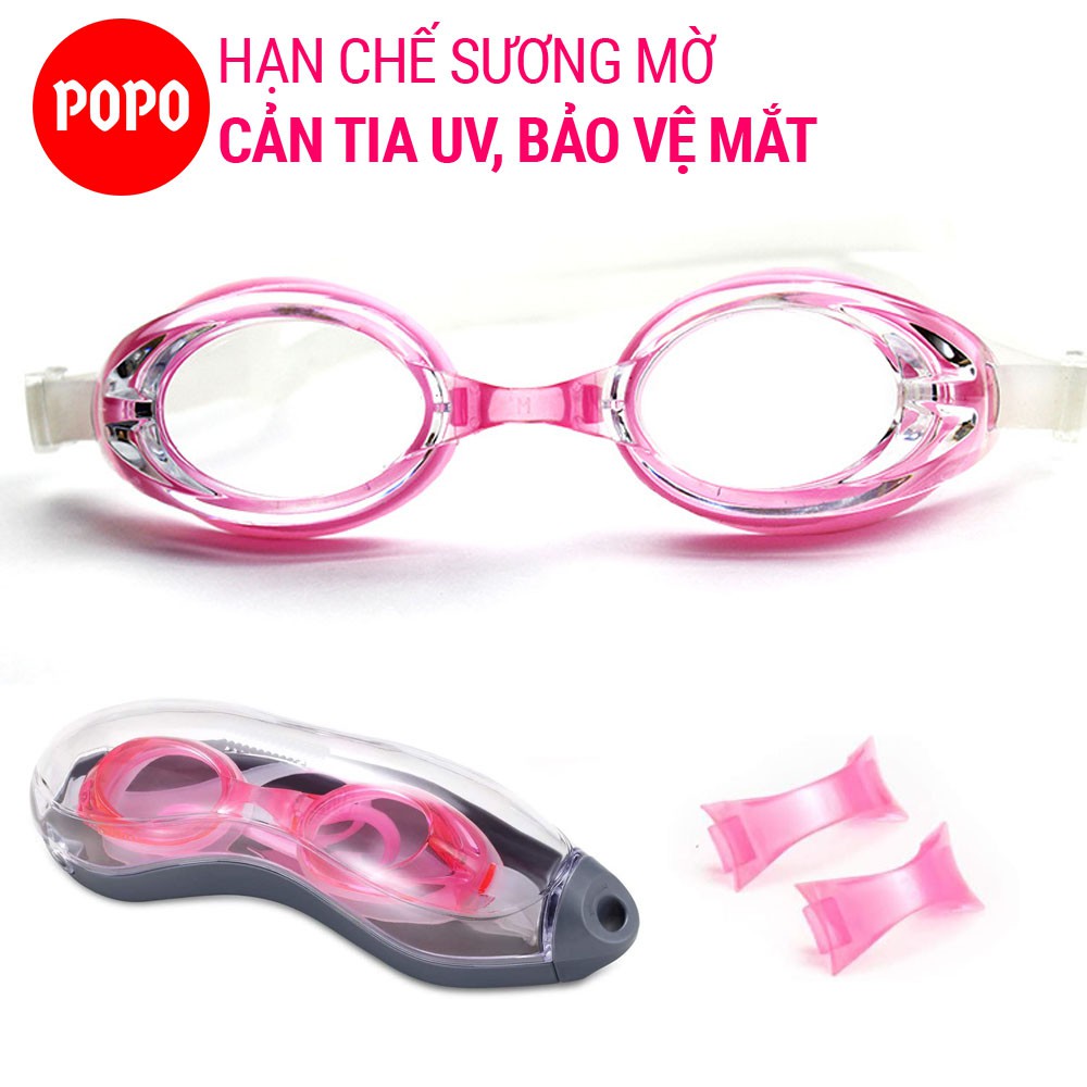 Mắt Kính bơi chống tia UV POPO 1153 chống lóa, mắt trong suốt kiểu dáng thời trang