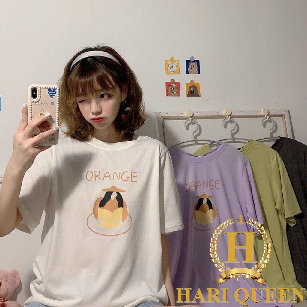 Áo phông Orange chữ ngực HARIQUEEN