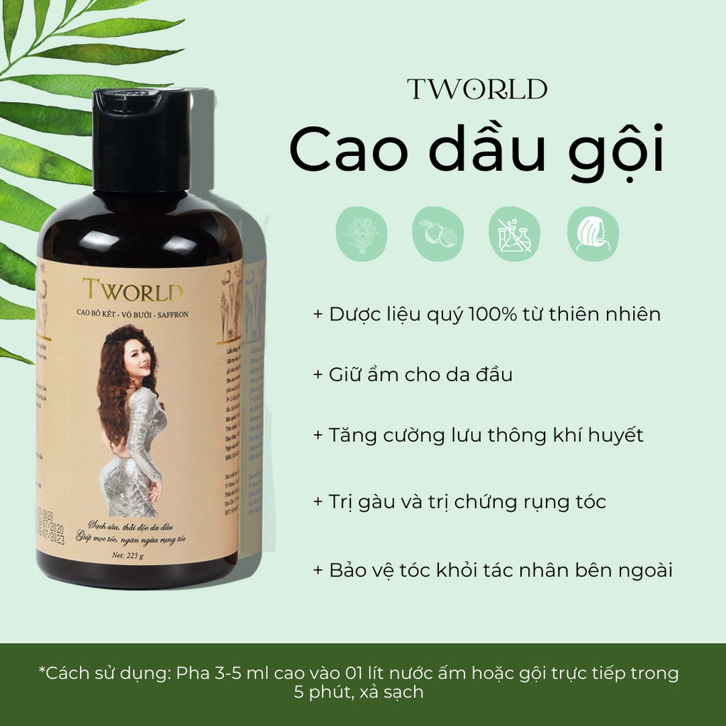 [CAO CẤP]Dầu Gội Bồ Kết Saffron Vỏ Bưởi Cô Đặc Thảo Dược Thiên Nhiên Tword JSC Sạch Gàu,Nấm Ngứa, Chống, Ngăn Rụng