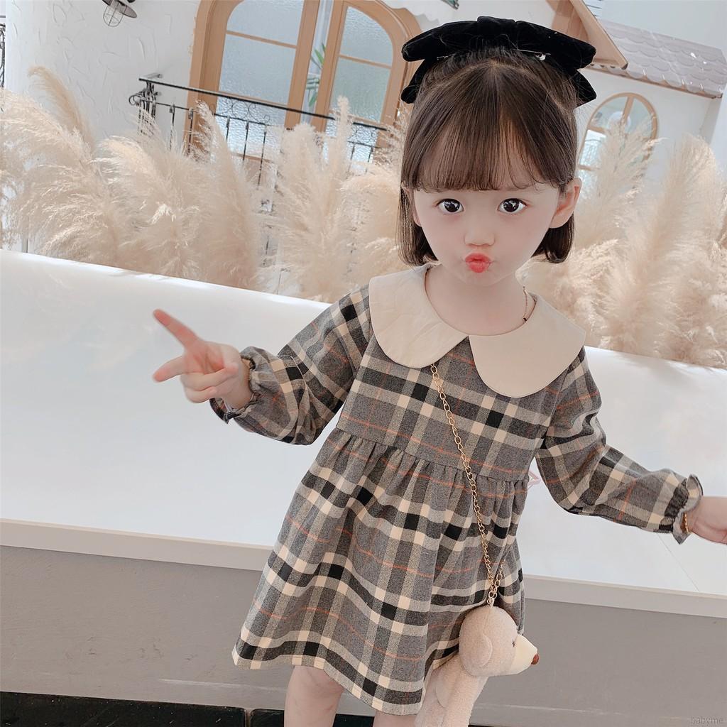 Bộ 2 Đầm Sọc Ca Rô Và Áo Khoác Xinh Xắn Dành Cho Bé Gái