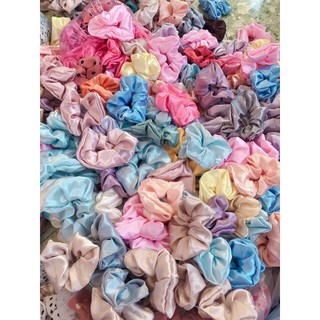Dây cột tóc vải scrunchies bé, đồ buộc tóc crunchies hình thú