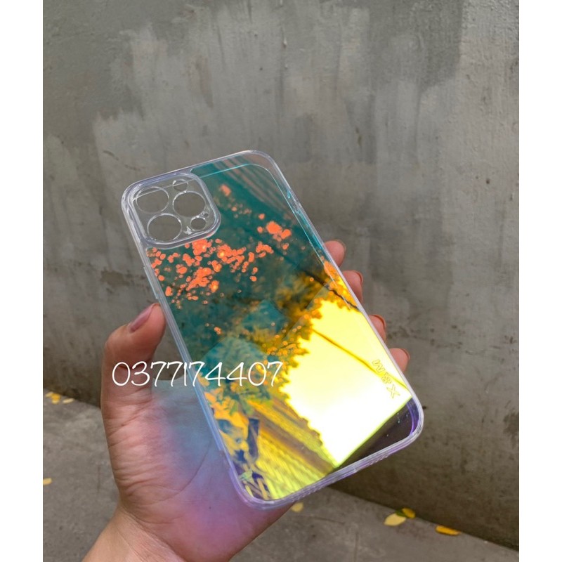 Ốp lưng phản Quang đổi màu cho iPhone 12, 12 Pro, 12 Pro Max, 11, 11 Pro Max đổi màu theo từng ánh nhìn bảo vệ camera