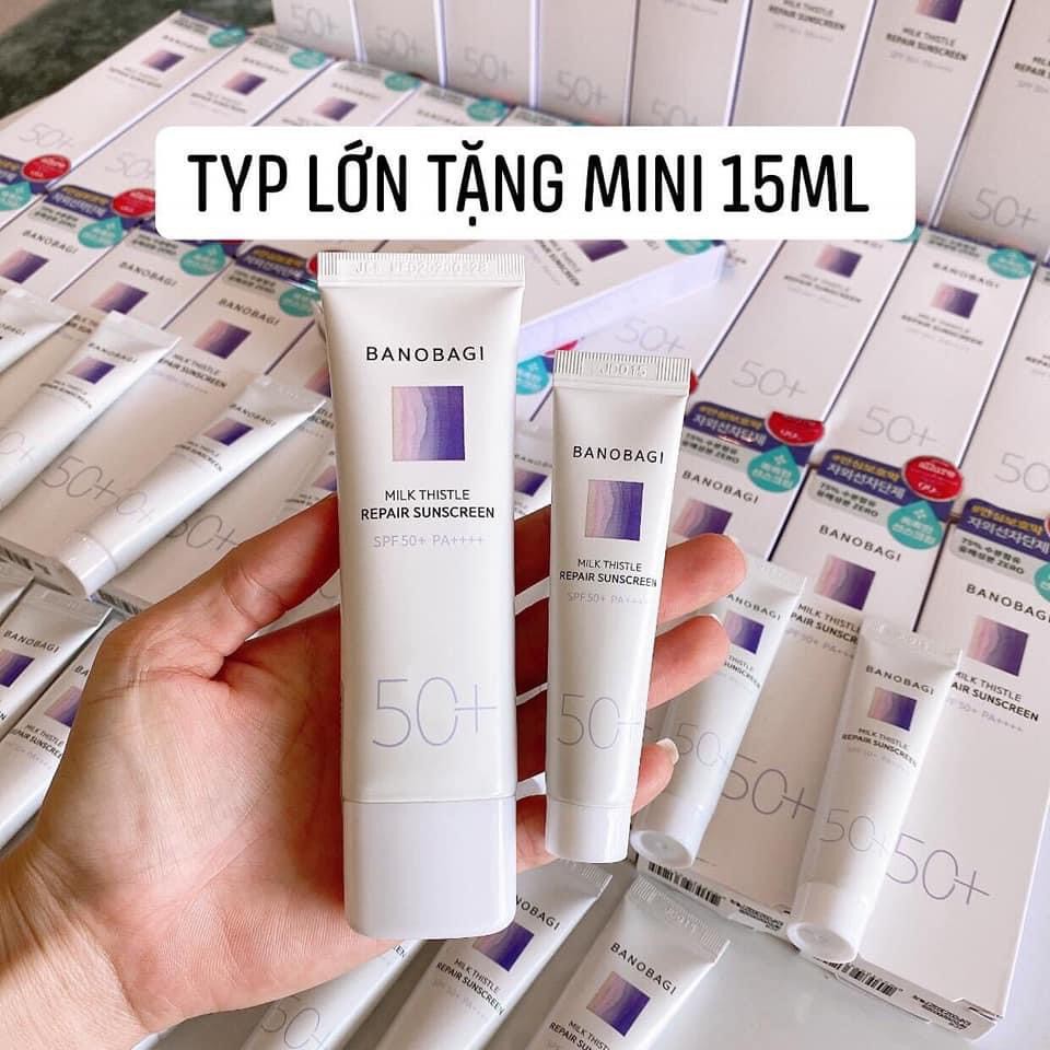 (MUA 1 TẶNG 1) Kem chống nắng Banobagi 50ml tặng tuýp 15ml HALIN9897