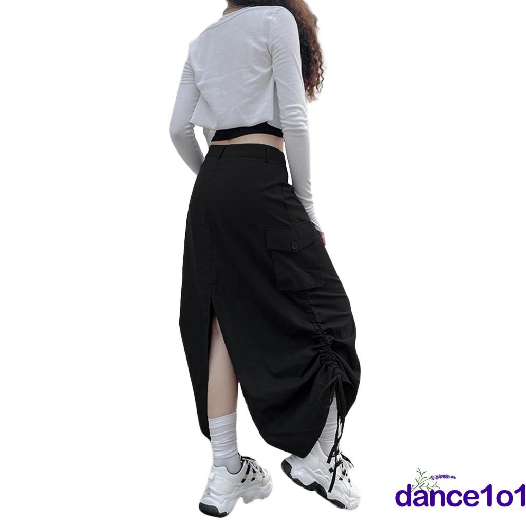 Chân Váy Midi Nhún Bèo Phong Cách Vintage Thời Trang Cho Nữ Cỡ 1O1-Harajuku