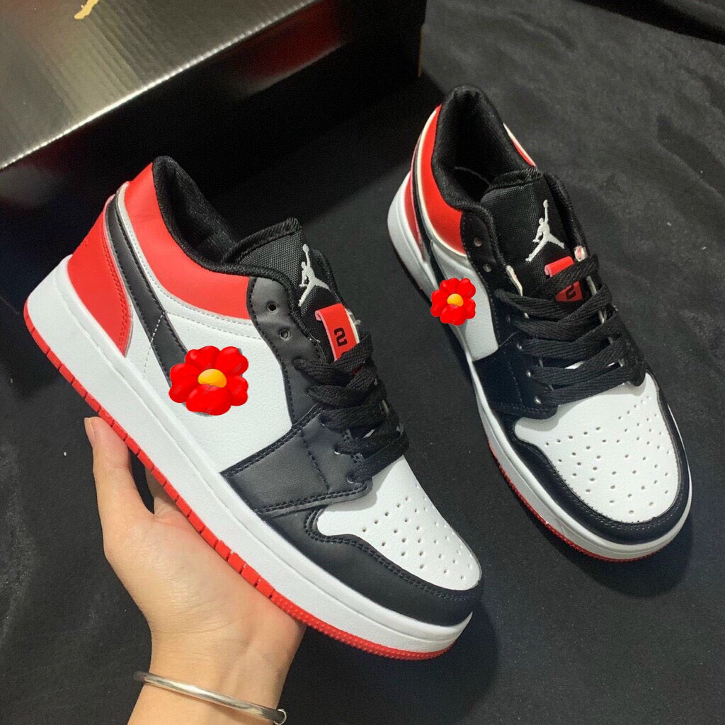 Giày Sneaker ❤️FREESHIP❤️ Giày JD Đỏ Cổ Thấp - Giày Độn Đế Full Size Nam Nữ
