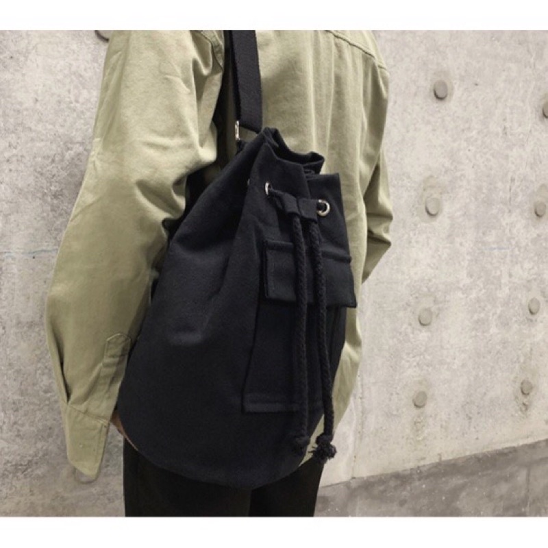 Balo túi đeo chéo Canvas phong cách đương phố Street Style