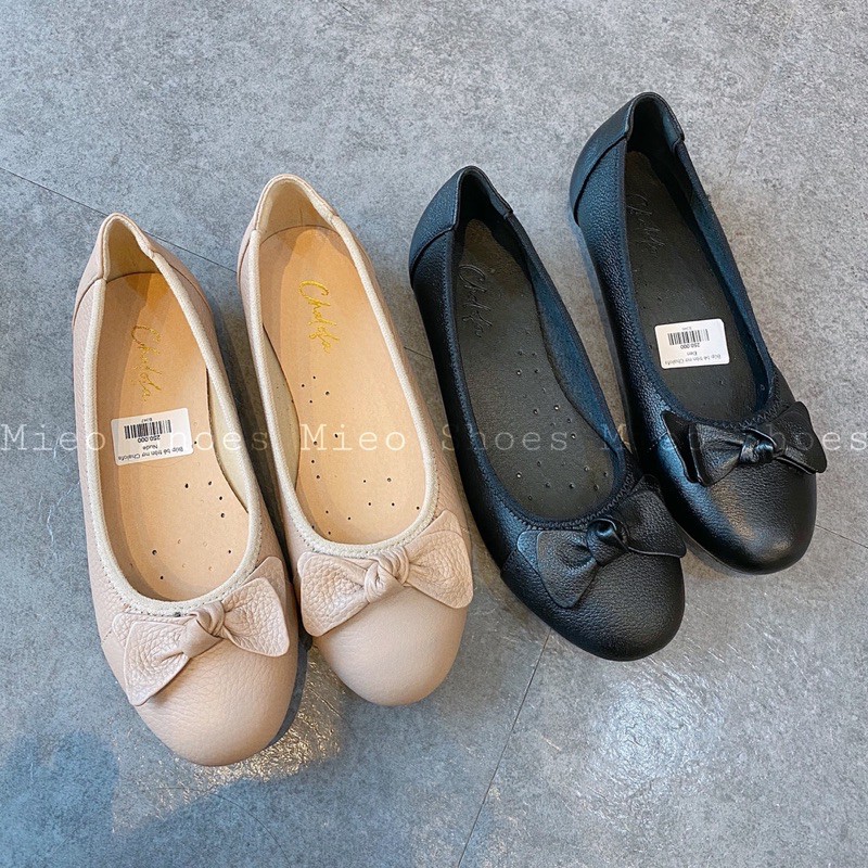 Búp Bê nơ da mũi tròn B346 B347