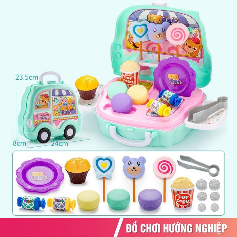 Đồ chơi hướng nghiệp vali xe sành điệu cho bé