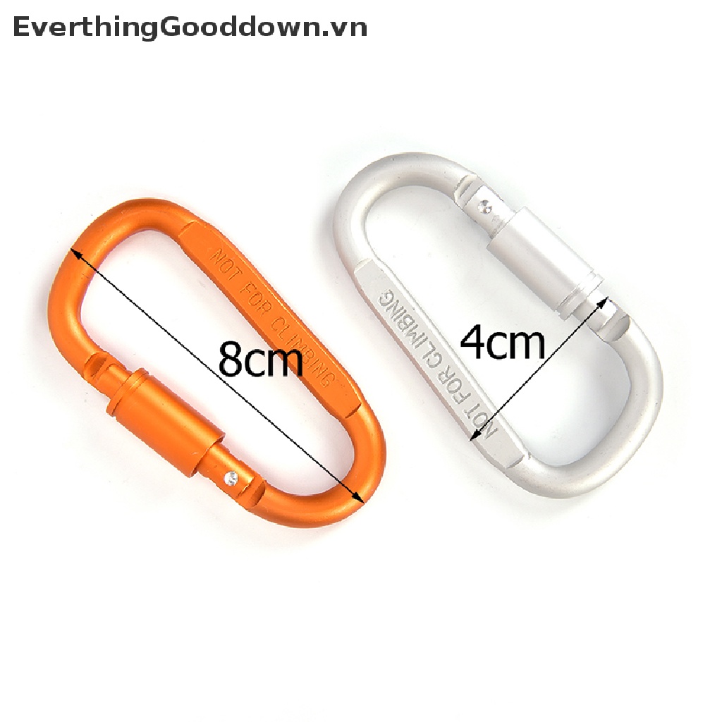 Everthinggooddown 1 Móc Khóa Leo Núi Hình Chữ D Bằng Hợp Kim Nhôm Kèm Đai Ốc