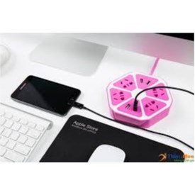 Ổ Cắm Điện 2 Cổng USb Hình Trái Cam - Ổ điện trái cam có nút ngắt điện