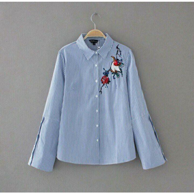 ÁO SƠ MI NỮ THÊU HỌA TIẾT
