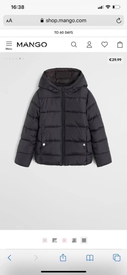 Áo phao M.A.N.G.O lót nỉ BG