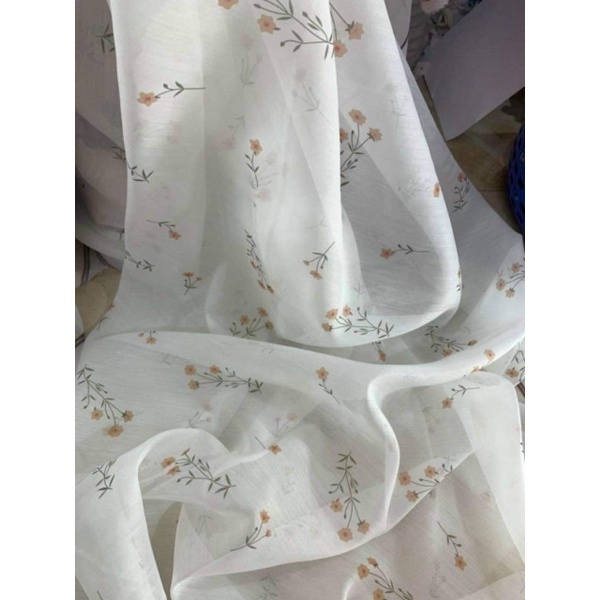 Vải organza hoa