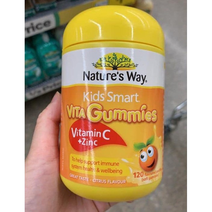 Nature's Way Kids Smart Vita Gummies Vitamin C & Zin C lọ 120 viên