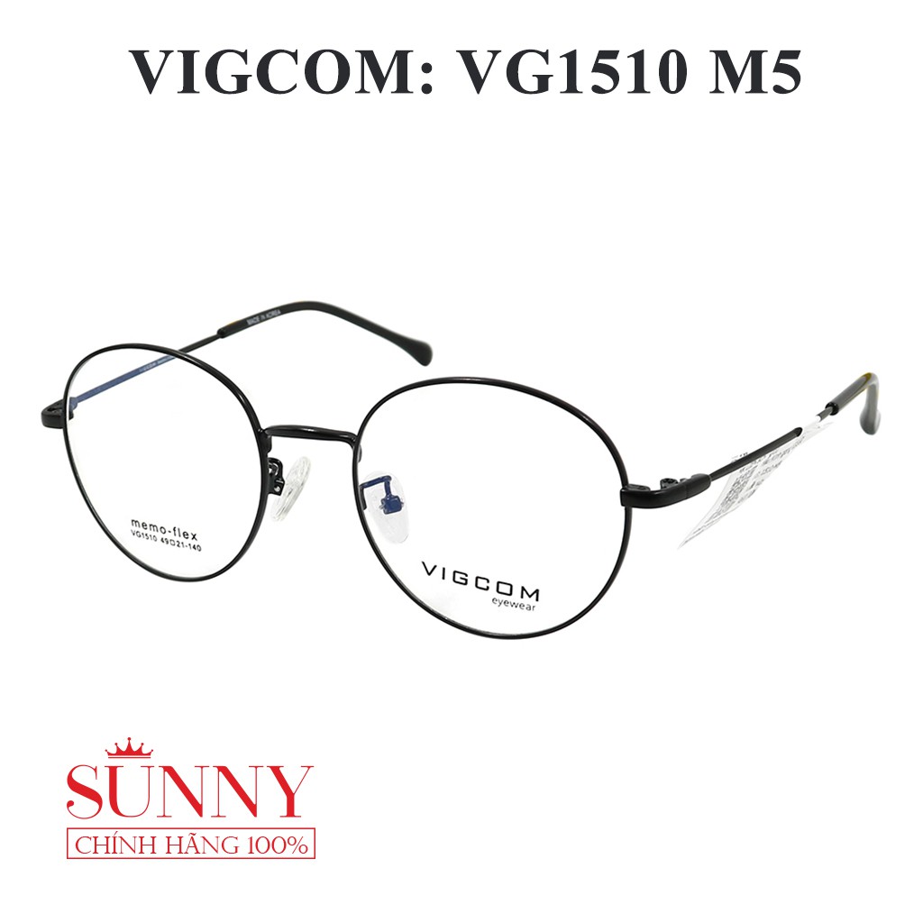 VG1510 - gọng kính nam nữ thời trang Vigcom chính hãng, thiết kế dễ đeo bảo vệ mắt