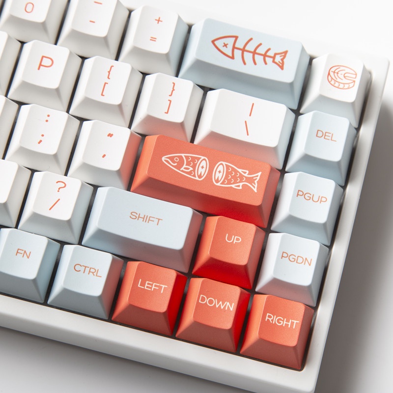 Keycap cá hồi Cherry Profile đơn giản PBT Dye thăng hoa bàn phím cơ học keycap 141 phím