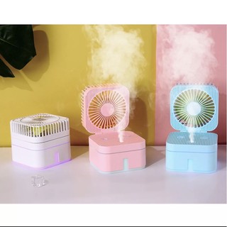 Quạt Phun Sương Mini Gấp Gọn Để Bàn ( Giao Màu Ngẫu Nhiên)