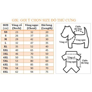 áo chó lớn