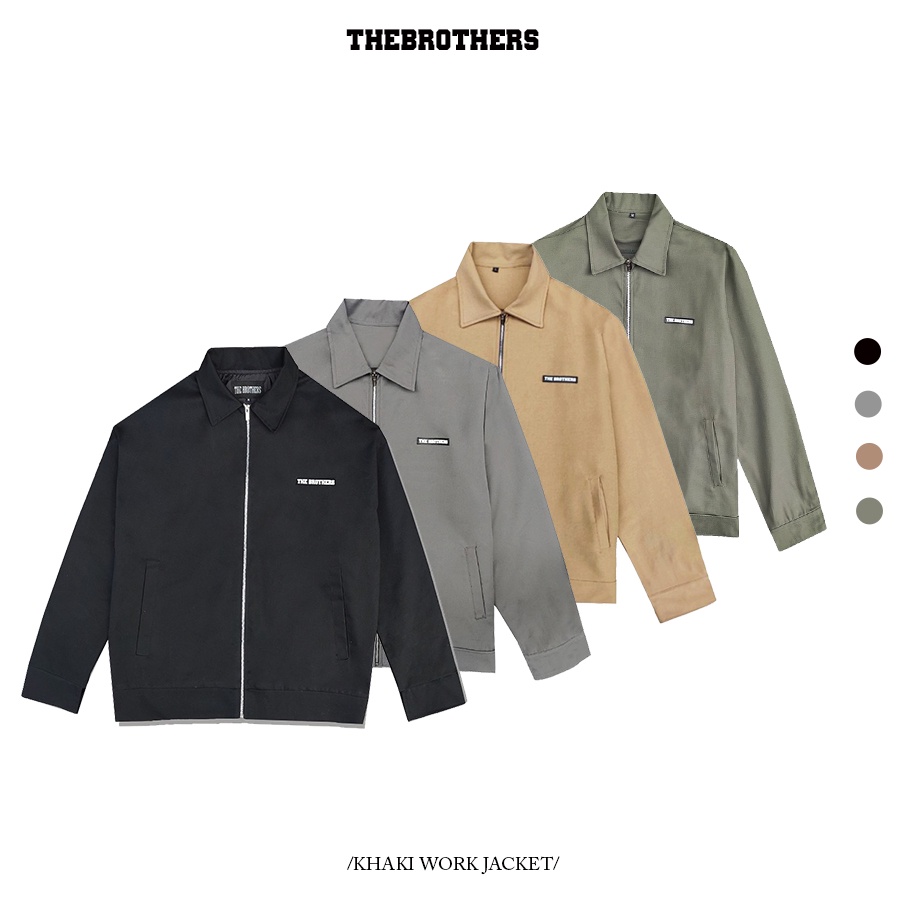 Áo khoác nam Khaki Work Jacket THEBROTHERS - chất dày dặn nhiều màu Form rộng unisex