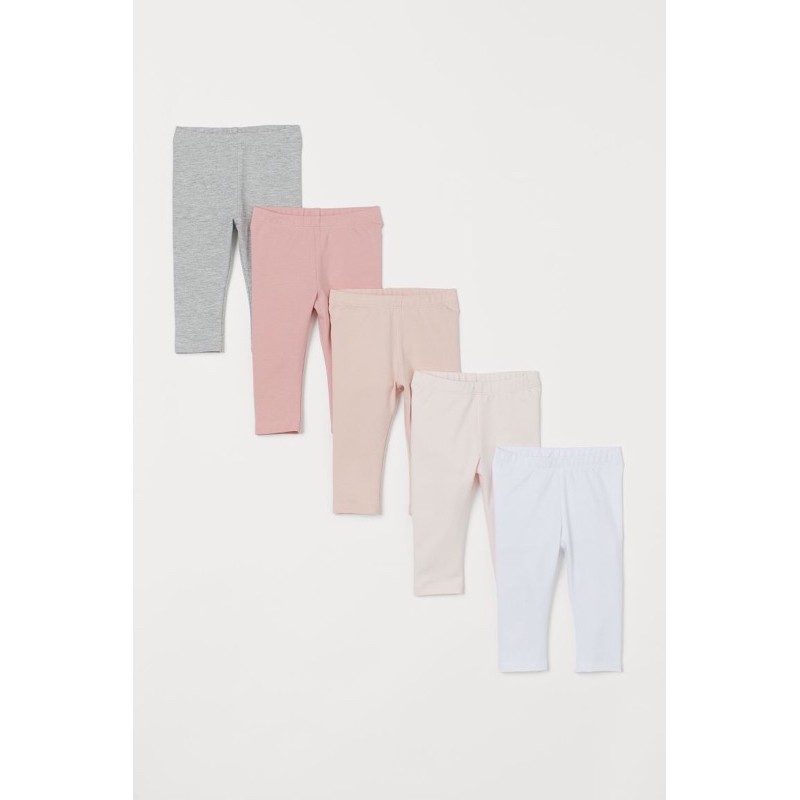 Quần legging cotton HM 4-6M auth